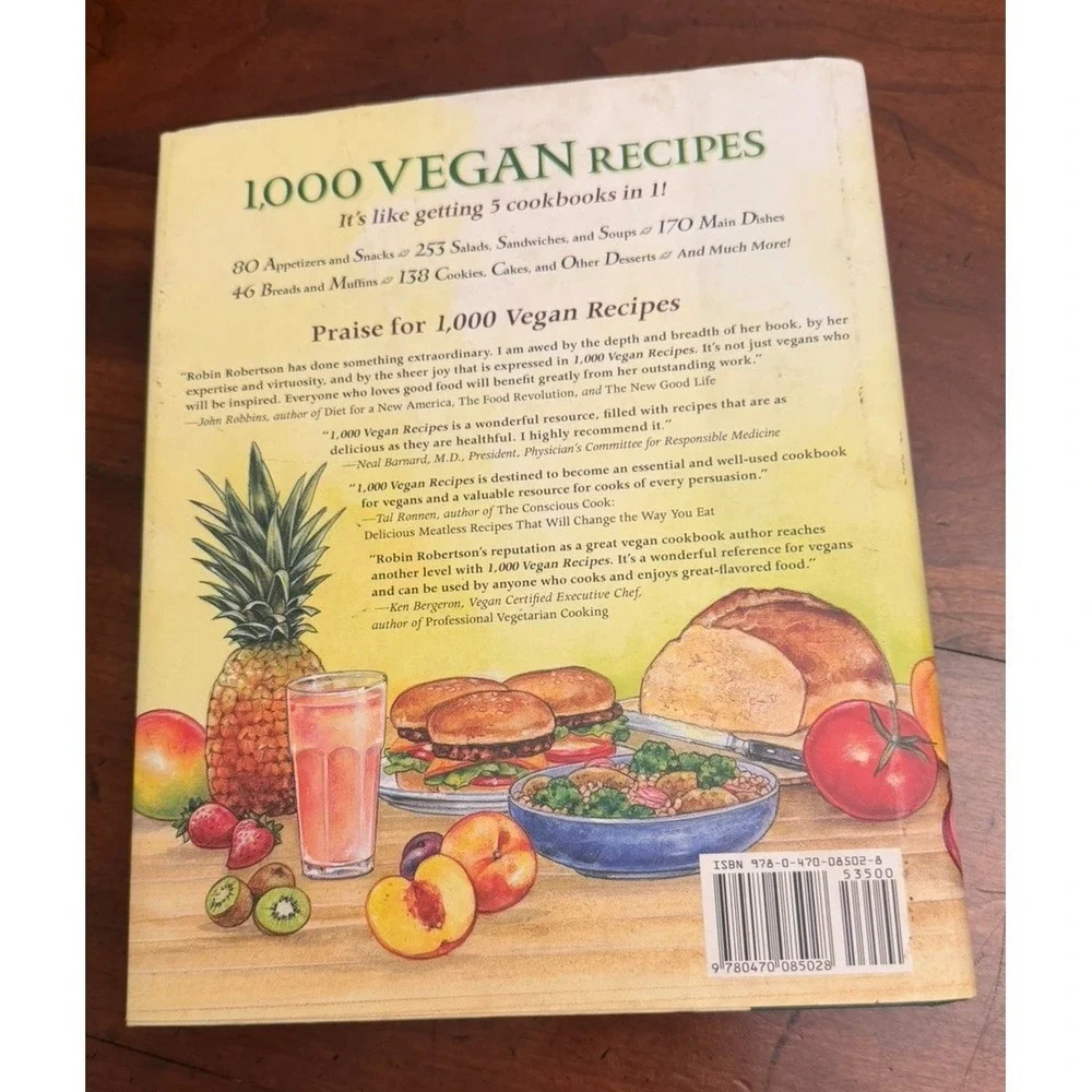 1000 Vegan Recipes Robin Robertson Hardcover Cookbook Plant Based Cooking Book